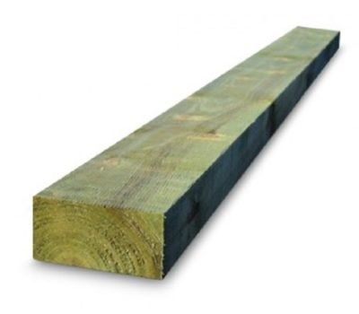 Green Softwood Sleeper 2400 x 200 x 100mm softwood treated garden sleeper