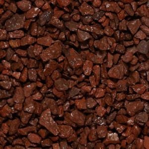 Deep red coloured stone gravel