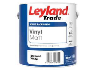 Leyland Vinyl Matt Brilliant White - 2.5 Litre
