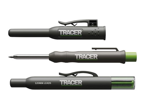 Tracer Deep Hole Construction Pencil, 6 x 2B Leads and Holster Kit