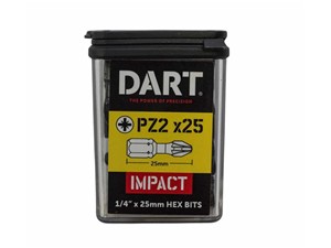 DART PZ2 25mm Impact Driver Bit - Pack 25