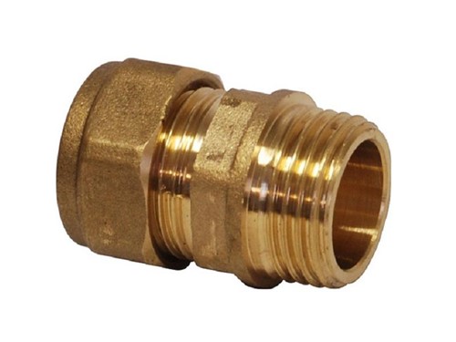 Compression Male Straight Coupling 28mm x 3/4in 611P