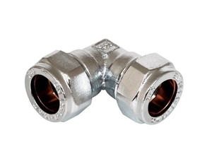 Compression Elbow 15mm [Chrome Plated]