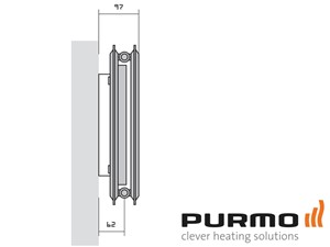 Purmo Double Panel Single Convector Type 21 600mmx1800mm