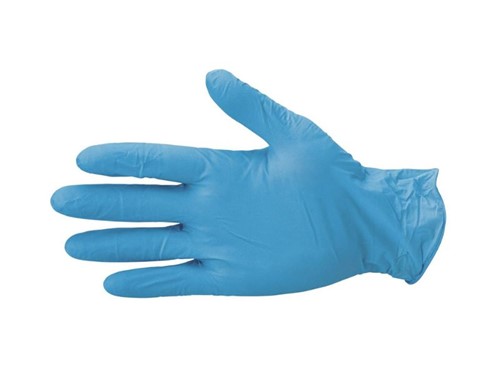 Ox Pro Nitrile Blue Disposable Gloves - Size L - Pack of 100