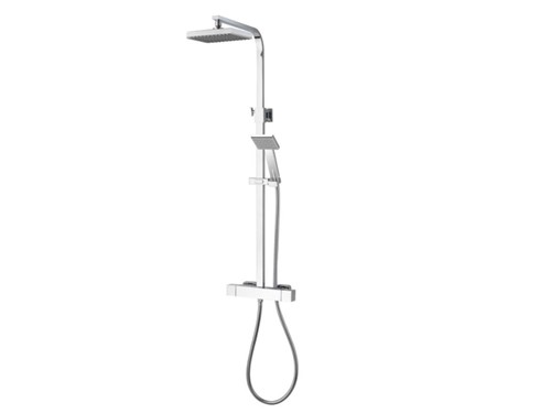 Cool Touch Square Shower Column (inc Fixings) Chrome
