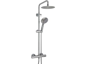 Buchan Round Twin Thermostatic Shower - Chrome