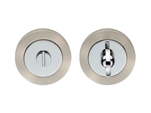 Carlise Brass Thumbturn and Release - Satin Nickel and Polished Chrome