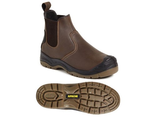 Apache Brown Dealer Safety Boot