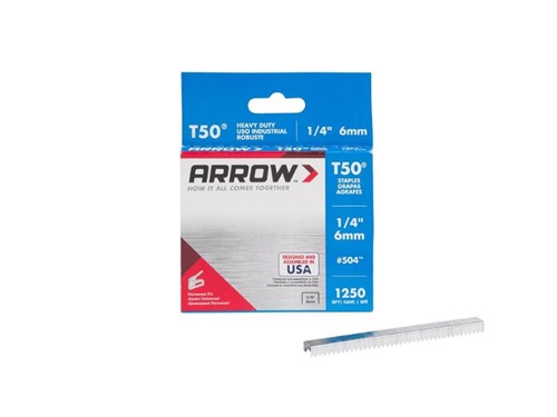 Arrow T50 1/4in Staples - Pack of 1250