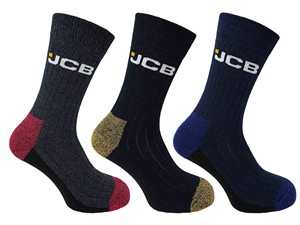 JCB Boot Socks - 3 Pack Size 6 - 11