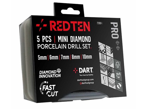 Red Ten PRO 5Piece Diamond Porcelain Drill Set