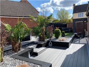 Piranha Composite Grooved Deck Board 23x140mm - Slate/ Graphite