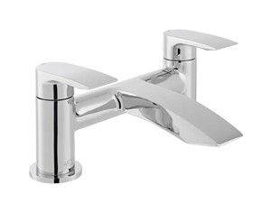 Curve Deck Mounted 2 Hole Bath Filler - Chrome Finish