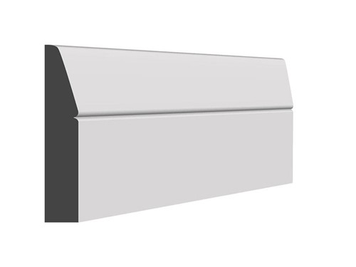 Chamfered & V Groove MDF Skirting Board 18mm x 144mm x 4.2m