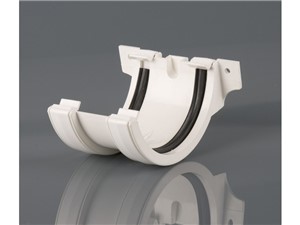 Half Round Gutter Union Bracket 112mm - White