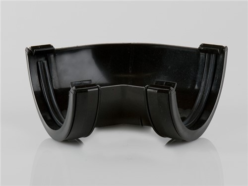 Half Round Guttering 112mm x 135Deg - Black