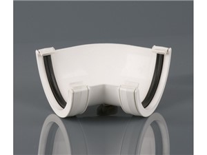 Half Round Guttering 112mm x 135Deg - White