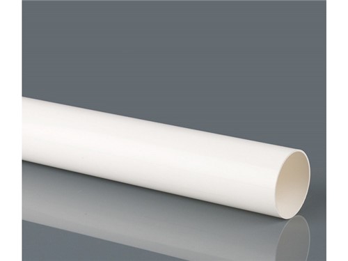 Round Downpipe 68mm x 4m - White