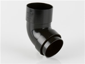 Round Downpipe Offset Bend 68mm x 112.5Deg - Black