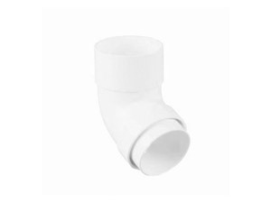 Round Downpipe Offset Bend 68mm x 112.5Deg - White