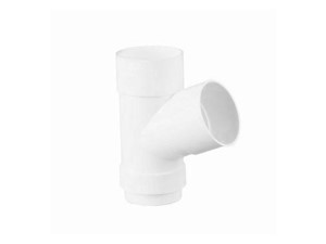 Round Downpipe Branch 68mm x 112.5Deg - White