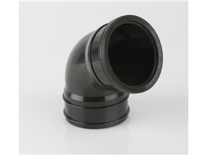 Single Socket 112.5Deg Top Offset Bend 110mm - Black