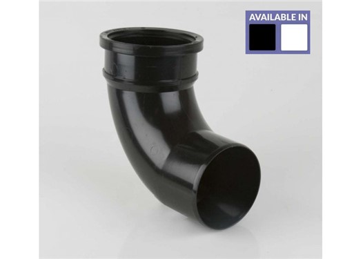 Soil 92.5 Degree Single Socket Bend 110mm - Black