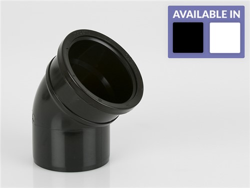 Soil Pipe 135Deg Bend Single Socket 110mm - Black