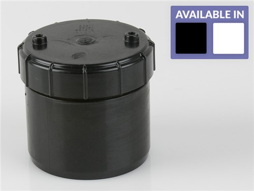 110mm Soil Pipe Access Cap - Black