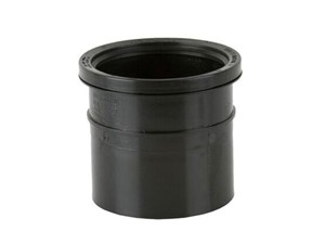 Soil Single Socket Pipe Connector 110mm - Black