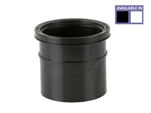 Soil Single Socket Pipe Connector 110mm - Black