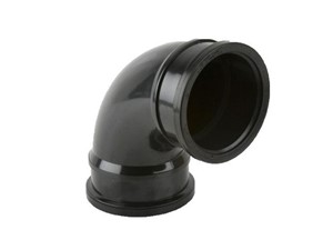 Soil Double Socket 92.5Deg Bend 110mm - Black