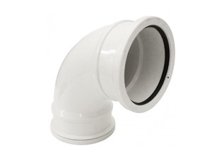 Soil Double Socket 92.5Deg Bend 110mm - White