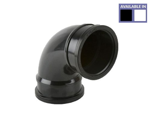 Soil Double Socket 92.5Deg Bend 110mm - White
