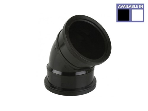 Soil Double Socket 135Deg Bend 110mm - Black