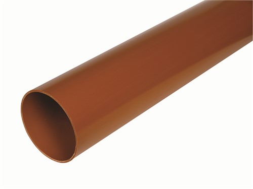 Underground Drainage Plain Ended Pipe 110mm x 3m