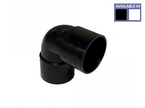 Solvent Waste Knuckle Bend 32mm x 90Deg - Black