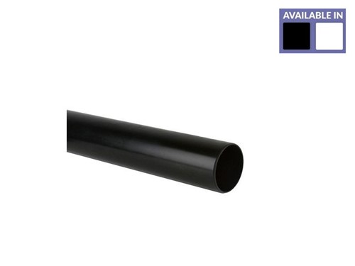 Solvent Waste Pipe MUPVC 40mm x 3m - Black