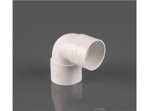 Solvent Waste Knuckle Bend 40mm x 90Deg - White