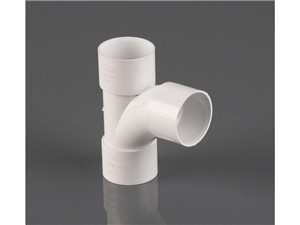 Solvent Waste Swept Tee MUPVC 40mmx92.5Deg - White