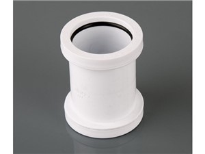 Push Fit Waste Straight Coupling 40mm - White