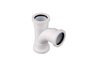 Push Fit Waste 40mm Swept Tee 92.5Deg - White