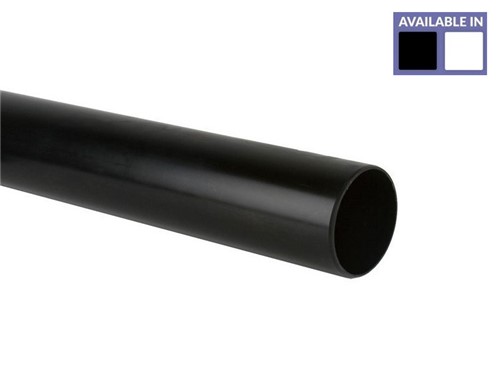 Push Fit Wastepipe 40mm x 3m - Black