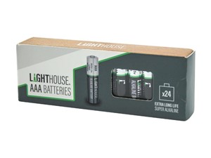 Lighthouse AAA Batteries Pack of 24