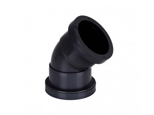 Push Fit Waste 40mm Obtuse Bend 45Deg - Black
