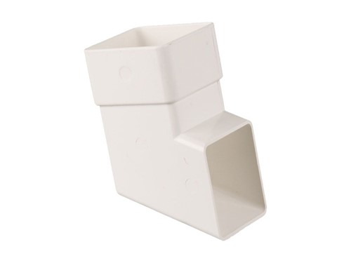 Square Downpipe Shoe 65mm - White