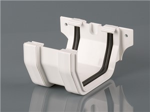 Square Gutter Union Bracket 114mm - White