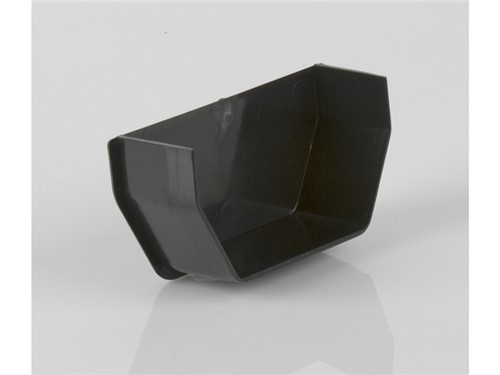 Square Gutter Stop End Internal 114mm - Black