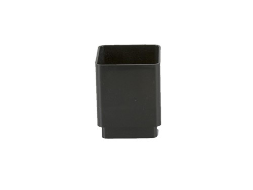 Square Downpipe Connector 65mm - Black